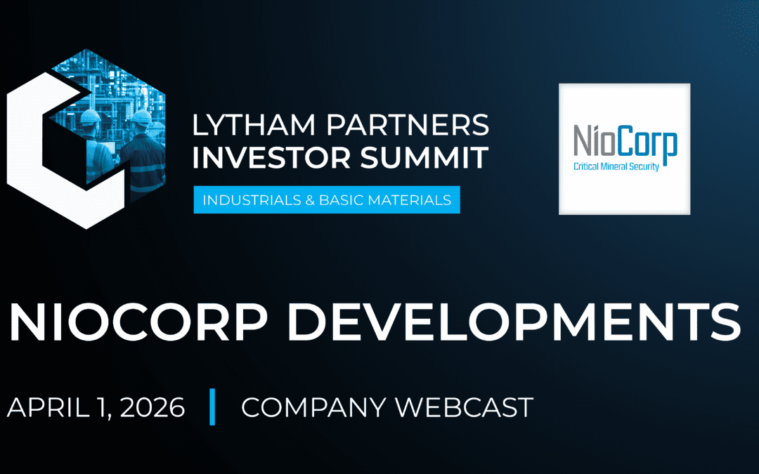 NioCorp Developments (NB) Company Webcast